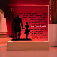 Load image into Gallery viewer, TO MY DAUGHTER VIKING SQUARE ACRYLIC PLAQUE
