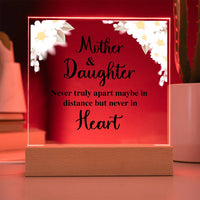Load image into Gallery viewer, TO MY DAUGHTER DISTANCE SQUARE ACRYLIC PLAQUE