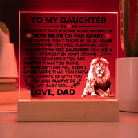 Load image into Gallery viewer, TO MY DAUGHTER BRAVER SQUARE ACRYLIC