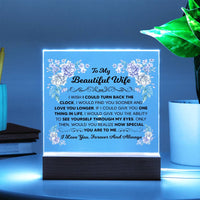 Load image into Gallery viewer, TO MY BEAUTIFUL WIFE SQUARE ACRYLIC PLAQUE 1