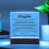 Load image into Gallery viewer, TO MY DAUGHTER CHAPTERS SQUARE PLAQUE