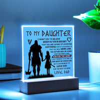Load image into Gallery viewer, TO MY DAUGHTER VIKING SQUARE ACRYLIC PLAQUE