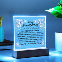 Load image into Gallery viewer, TO MY BEAUTIFUL WIFE SQUARE ACRYLIC PLAQUE 1