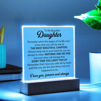 Load image into Gallery viewer, TO MY DAUGHTER CHAPTERS SQUARE PLAQUE
