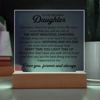Load image into Gallery viewer, TO MY DAUGHTER CHAPTERS SQUARE PLAQUE