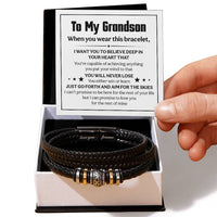 Load image into Gallery viewer, Love You Forever To My Grandson Bracelet Believe Deep