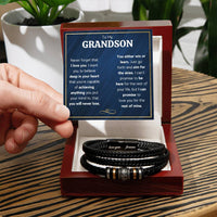 Load image into Gallery viewer, Love You Forever To My Grandson Bracelet Achieve Anything