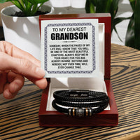 Load image into Gallery viewer, Love You Forever To My Grandson Bracelet Pages Of My Life