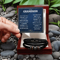 Load image into Gallery viewer, Love You Forever To My Grandson Bracelet Achieve Anything