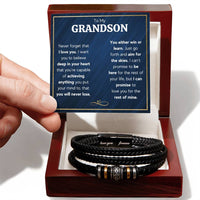 Load image into Gallery viewer, Love You Forever To My Grandson Bracelet Achieve Anything