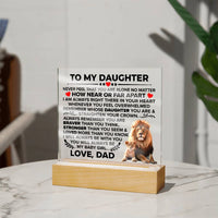 Load image into Gallery viewer, TO MY DAUGHTER BRAVER SQUARE ACRYLIC