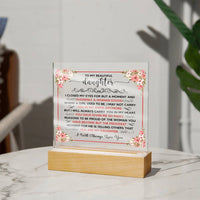 Load image into Gallery viewer, TO MY BEAUTIFUL DAUGHTER SQUARE ACRYLIC PLAQUE
