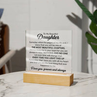 Load image into Gallery viewer, TO MY DAUGHTER CHAPTERS SQUARE PLAQUE
