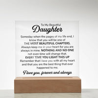Load image into Gallery viewer, TO MY DAUGHTER CHAPTERS SQUARE PLAQUE