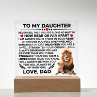 Load image into Gallery viewer, TO MY DAUGHTER BRAVER SQUARE ACRYLIC