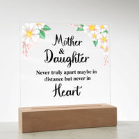Load image into Gallery viewer, TO MY DAUGHTER DISTANCE SQUARE ACRYLIC PLAQUE