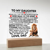 Load image into Gallery viewer, TO MY DAUGHTER BRAVER SQUARE ACRYLIC