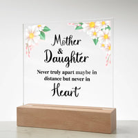 Load image into Gallery viewer, TO MY DAUGHTER DISTANCE SQUARE ACRYLIC PLAQUE