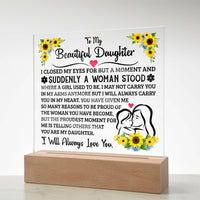 Load image into Gallery viewer, TO MY DAUGHTER SQUARE ACRYLIC PLAQUE