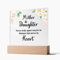Load image into Gallery viewer, TO MY DAUGHTER DISTANCE SQUARE ACRYLIC PLAQUE
