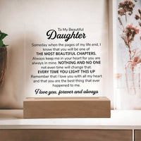 Load image into Gallery viewer, TO MY DAUGHTER CHAPTERS SQUARE PLAQUE