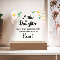 Load image into Gallery viewer, TO MY DAUGHTER DISTANCE SQUARE ACRYLIC PLAQUE