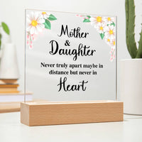 Load image into Gallery viewer, TO MY DAUGHTER DISTANCE SQUARE ACRYLIC PLAQUE