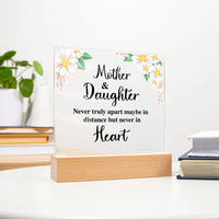 Load image into Gallery viewer, TO MY DAUGHTER DISTANCE SQUARE ACRYLIC PLAQUE