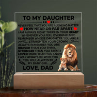 Load image into Gallery viewer, TO MY DAUGHTER BRAVER SQUARE ACRYLIC