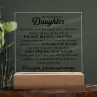 Load image into Gallery viewer, TO MY DAUGHTER CHAPTERS SQUARE PLAQUE