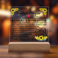 Load image into Gallery viewer, TO MY DAUGHTER SQUARE ACRYLIC PLAQUE