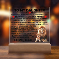 Load image into Gallery viewer, TO MY DAUGHTER BRAVER SQUARE ACRYLIC