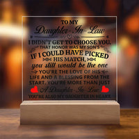 Load image into Gallery viewer, TO MY DAUGHTER IN LAW HONOR SQUARE ACRYLIC