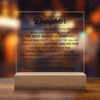 Load image into Gallery viewer, TO MY DAUGHTER CHAPTERS SQUARE PLAQUE
