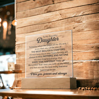 Load image into Gallery viewer, TO MY DAUGHTER CHAPTERS SQUARE PLAQUE