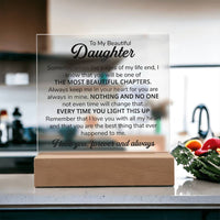 Load image into Gallery viewer, TO MY DAUGHTER CHAPTERS SQUARE PLAQUE