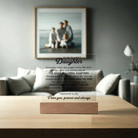 Load image into Gallery viewer, TO MY DAUGHTER CHAPTERS SQUARE PLAQUE