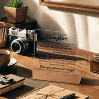 Load image into Gallery viewer, TO MY DAUGHTER CHAPTERS SQUARE PLAQUE