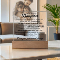 Load image into Gallery viewer, TO MY DAUGHTER CHAPTERS SQUARE PLAQUE