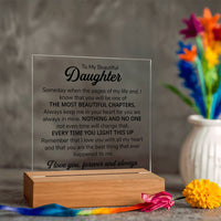Load image into Gallery viewer, TO MY DAUGHTER CHAPTERS SQUARE PLAQUE
