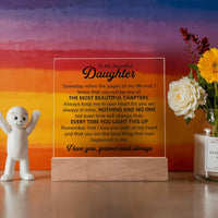 Load image into Gallery viewer, TO MY DAUGHTER CHAPTERS SQUARE PLAQUE