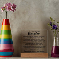 Load image into Gallery viewer, TO MY DAUGHTER CHAPTERS SQUARE PLAQUE