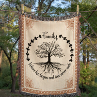 Load image into Gallery viewer, Family Roots, Celtic Tree Woven Blanket