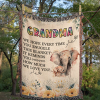 Load image into Gallery viewer, To My Grandma - Elephant Woven Blanket