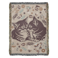 Load image into Gallery viewer, Snuggling Kitties - Woven Blanket