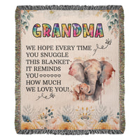 Load image into Gallery viewer, To My Grandma - Elephant Woven Blanket