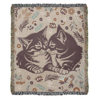 Load image into Gallery viewer, Snuggling Kitties - Woven Blanket