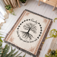 Load image into Gallery viewer, Family Roots, Celtic Tree Woven Blanket