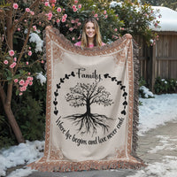 Load image into Gallery viewer, Family Roots, Celtic Tree Woven Blanket