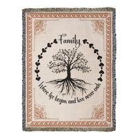 Load image into Gallery viewer, Family Roots, Celtic Tree Woven Blanket